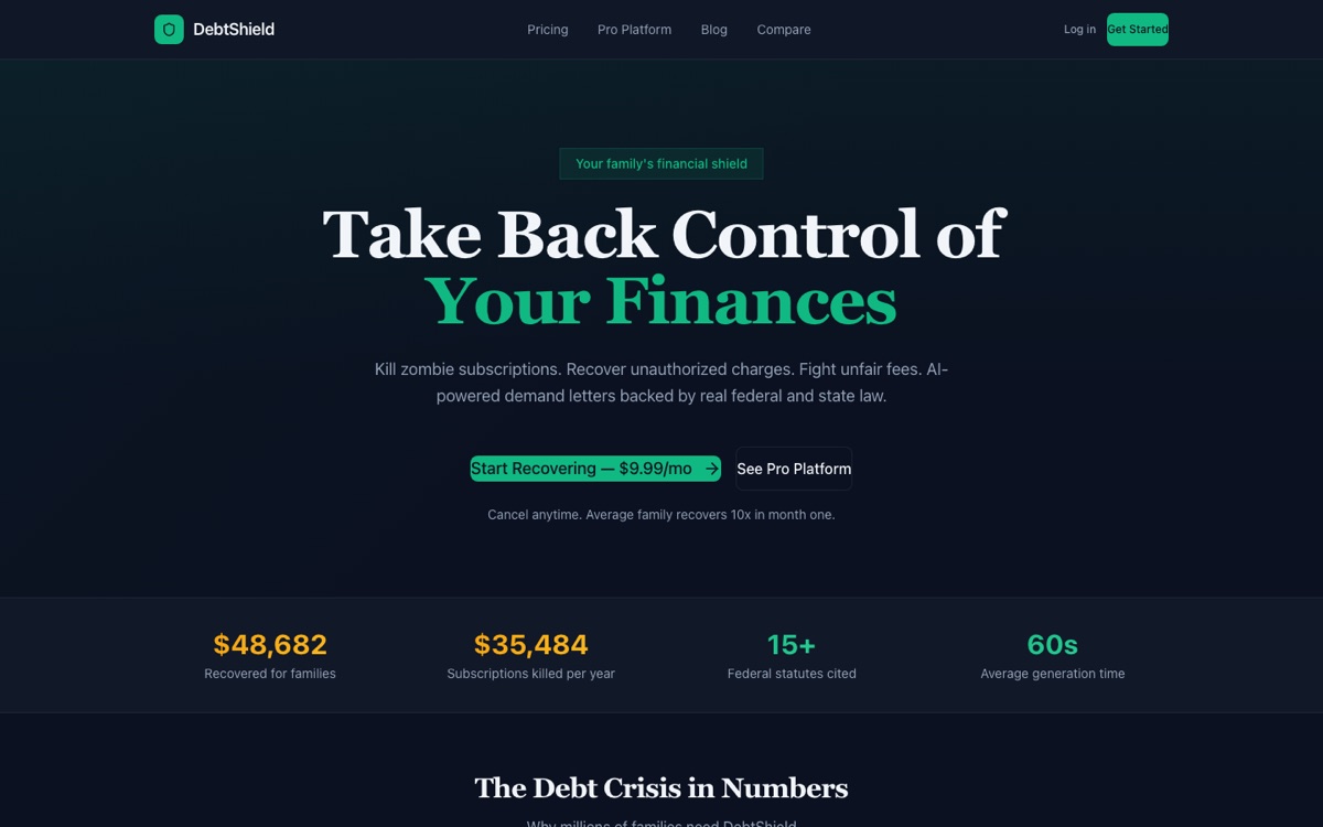 DebtShield screenshot