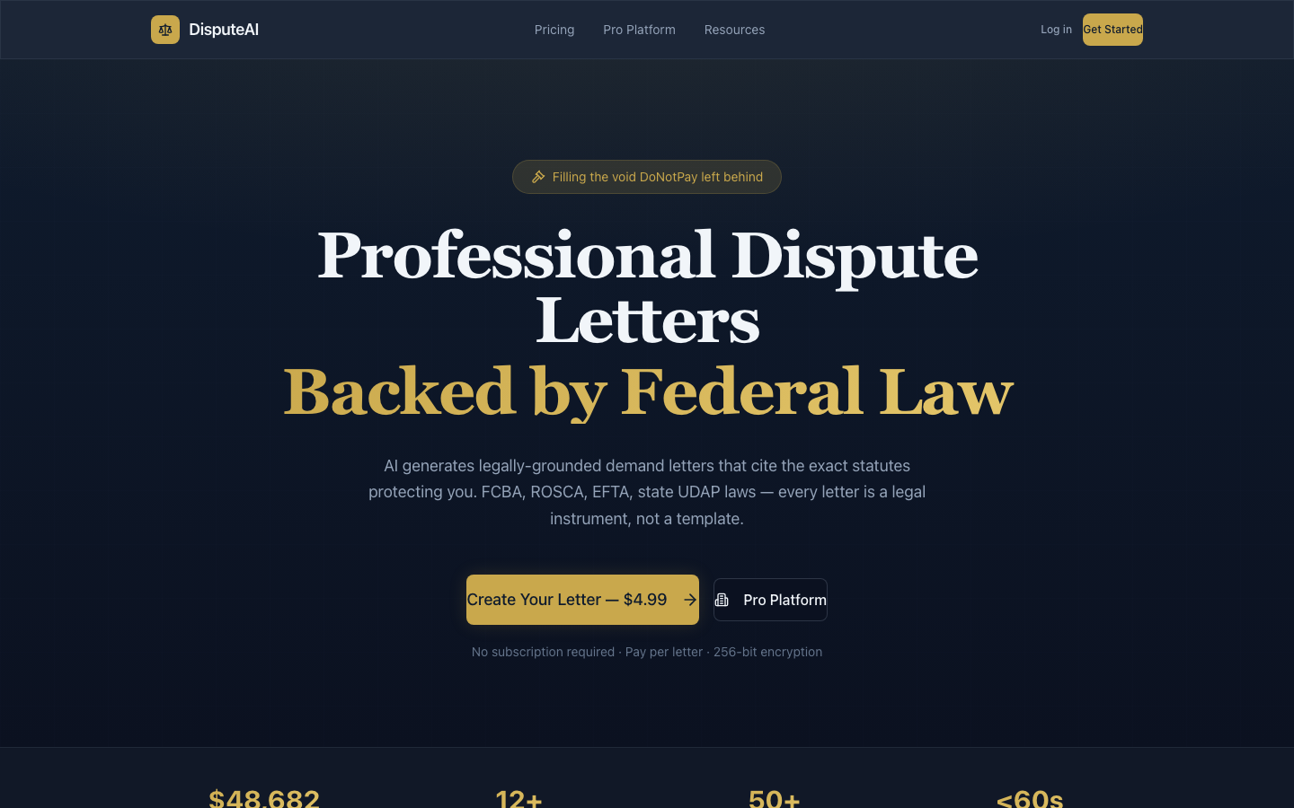 DisputeAI screenshot