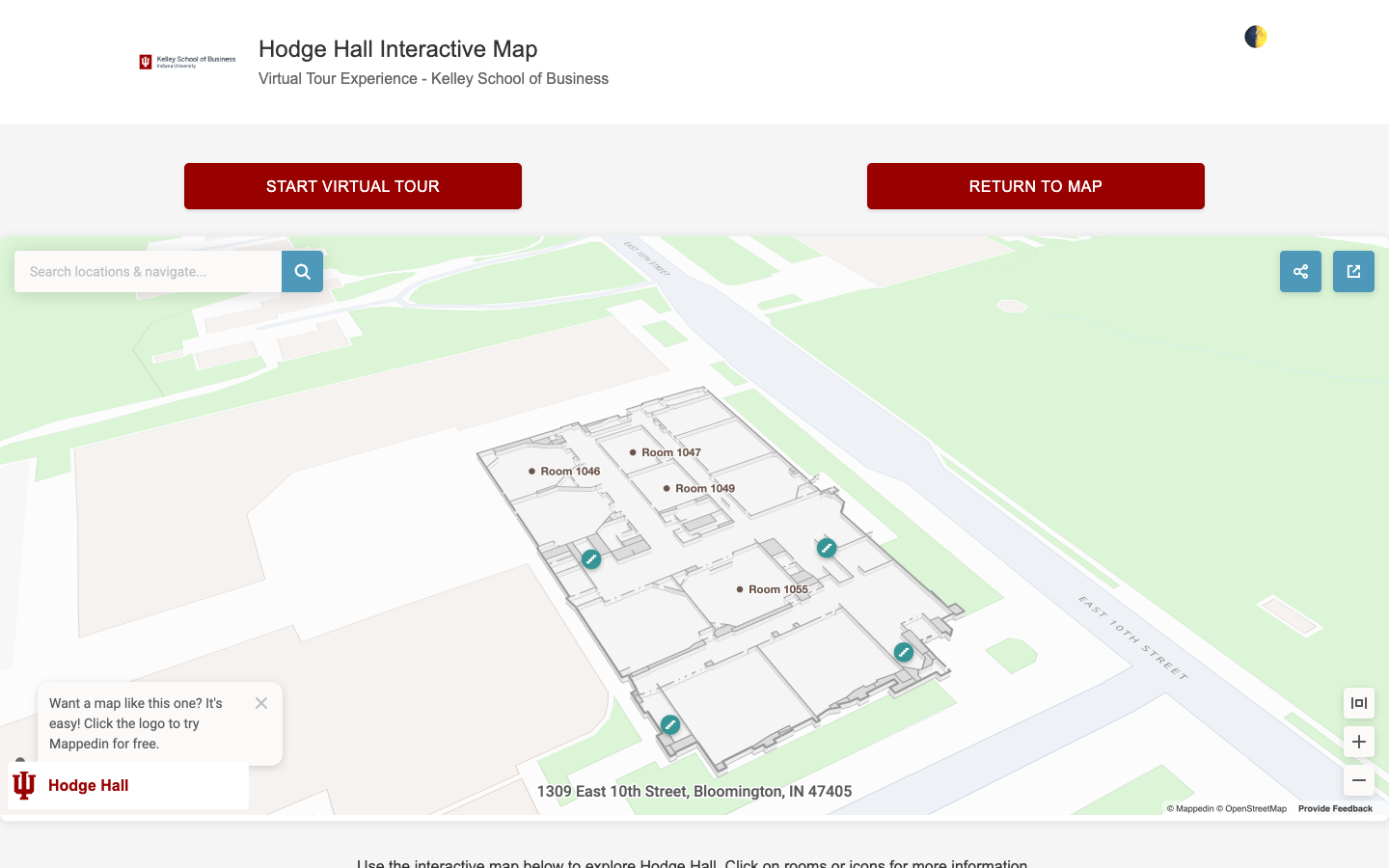 Hodge Hall Interactive Map screenshot
