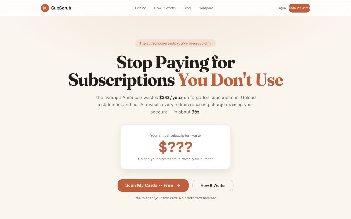 SubScrub screenshot