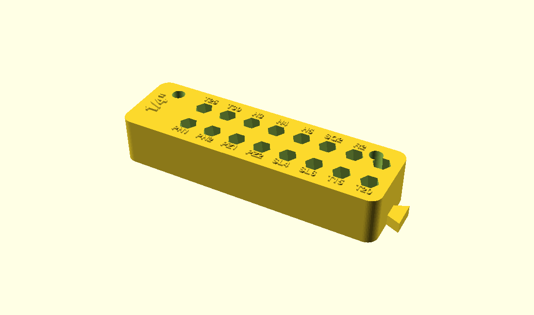 Labeled Hex-Bit Holder preview