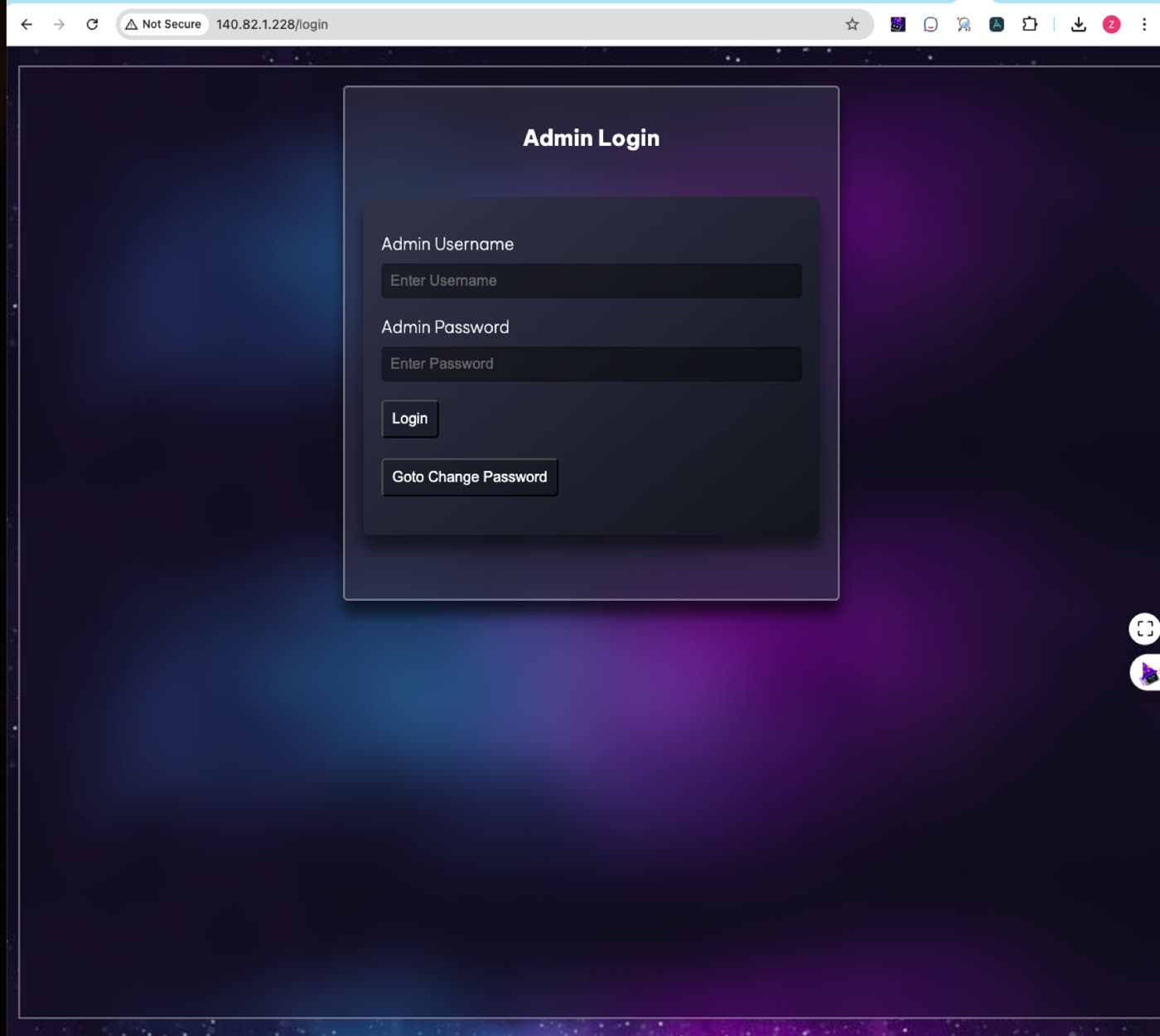 Secure Login Interface