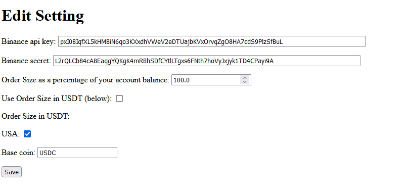 Trade Report Interface